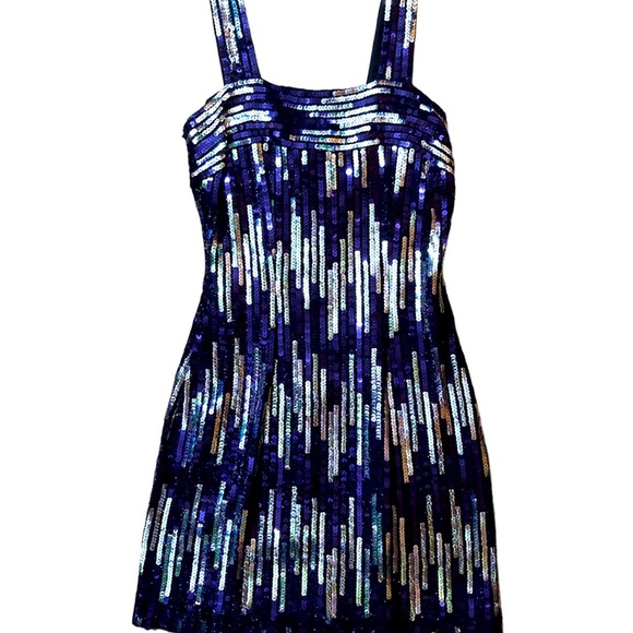 Vintage Alyce Design Purple Sequin Sexy Gown Dress - Picture 3 of 6